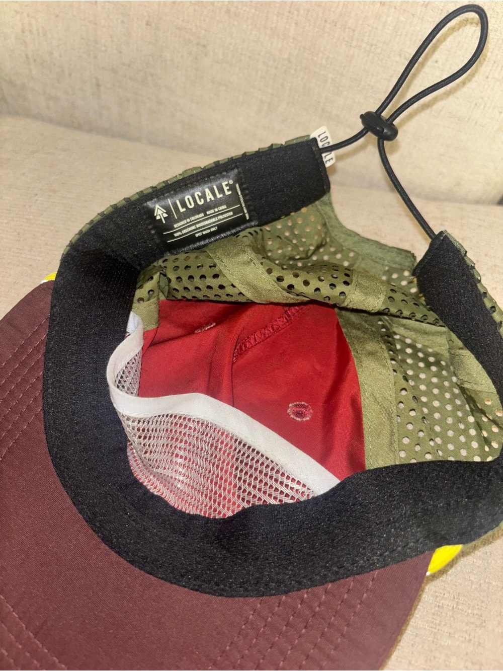 Locale Colorado Hat Gorp Adjustable Trail Running Mesh Rope Cap Hiking Swim Camp - Picture 8 of 9